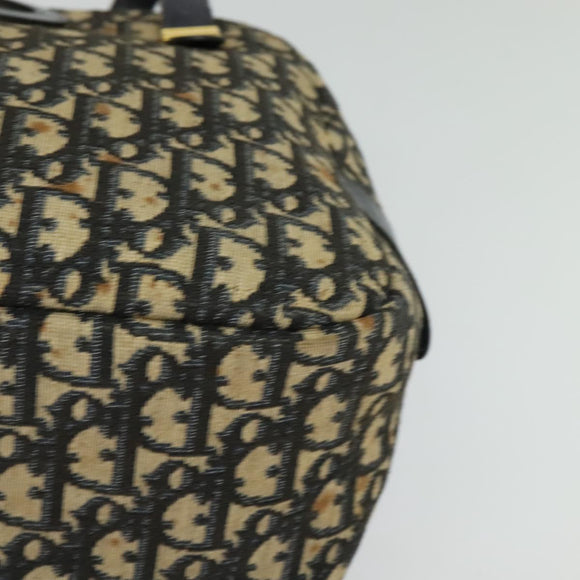Christian Dior Trotter Canvas Handtasche Marinegold Auth bs27680