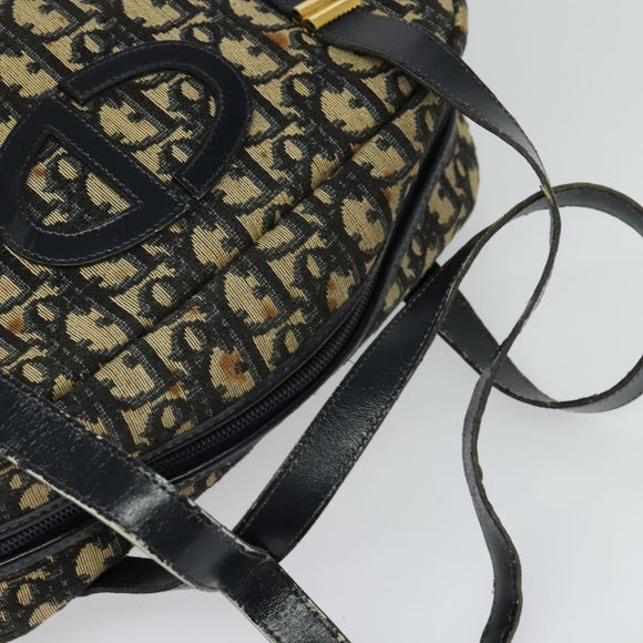 Christian Dior Trotter Canvas Handtasche Marinegold Auth bs27680