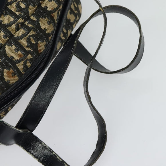 Christian Dior Trotter Canvas Handtasche Marinegold Auth bs27680