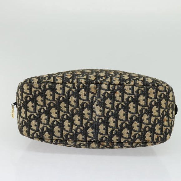 Christian Dior Trotter Canvas Handtasche Marinegold Auth bs27680