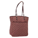 Christian Dior Trotter Canvas Tote Bag Red Silver Auth bs27682-1