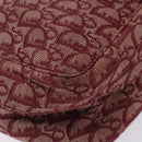 Christian Dior Trotter Canvas Tote Bag Red Silver Auth bs27682-11