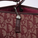 Christian Dior Trotter Canvas Tote Bag Red Silver Auth bs27682-14