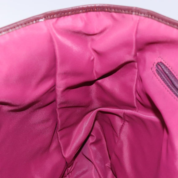 Christian Dior Trotter Canvas Tote Bag Red Silver Auth bs27682