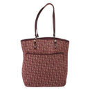 Christian Dior Trotter Canvas Tote Bag Red Silver Auth bs27682-2