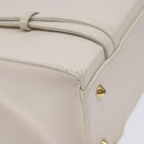 MCM Shoulder Bag Leather White Gold Auth bs27684-14