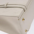 MCM Shoulder Bag Leather White Gold Auth bs27684-16