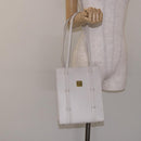 MCM Shoulder Bag Leather White Gold Auth bs27684-21