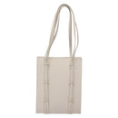 MCM Shoulder Bag Leather White Gold Auth bs27684-2