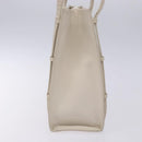 MCM Shoulder Bag Leather White Gold Auth bs27684-4