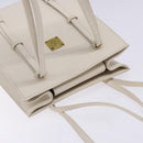MCM Shoulder Bag Leather White Gold Auth bs27684-6