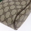 GUCCI GG Supreme Web Sherry Line Clutch Bag PVC Red Gold 89 01 012 Auth bs27688-15