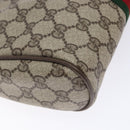 GUCCI GG Supreme Web Sherry Line Clutch Bag PVC Red Gold 89 01 012 Auth bs27688-16