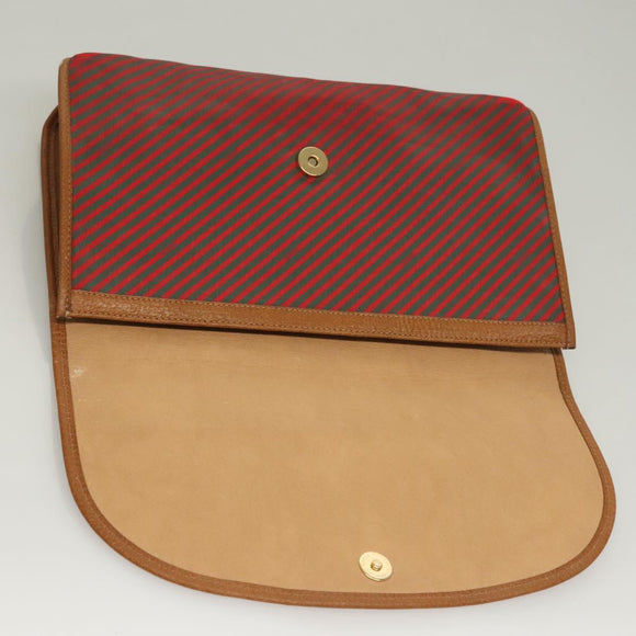 GUCCI Clutch Bag PVC Gold Red 89 01 040 Auth bs27689