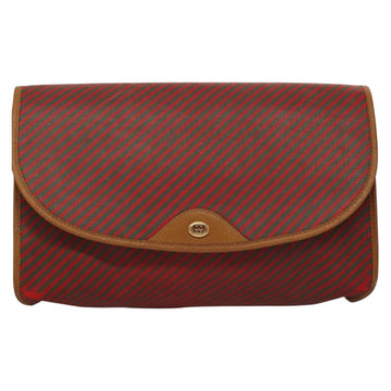 GUCCI Clutch Bag PVC Gold Red 89 01 040 Auth bs27689 - 0
