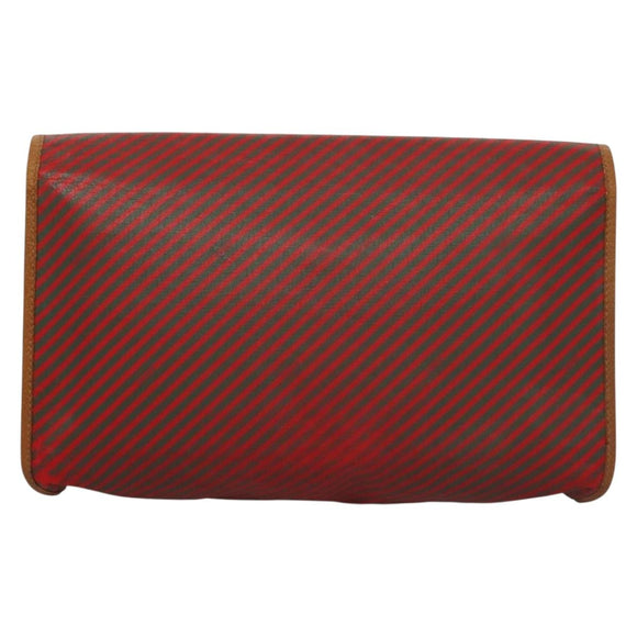 GUCCI Clutch Bag PVC Gold Red 89 01 040 Auth bs27689