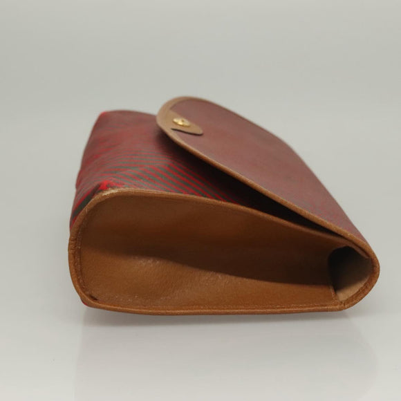 GUCCI Clutch Bag PVC Gold Red 89 01 040 Auth bs27689