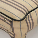 BURBERRY Tote Bag Canvas Beige Silver Auth bs27693-16