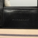 BURBERRY Tote Bag Canvas Beige Silver Auth bs27693-17