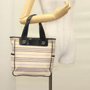BURBERRY Tote Bag Canvas Beige Silver Auth bs27693-22