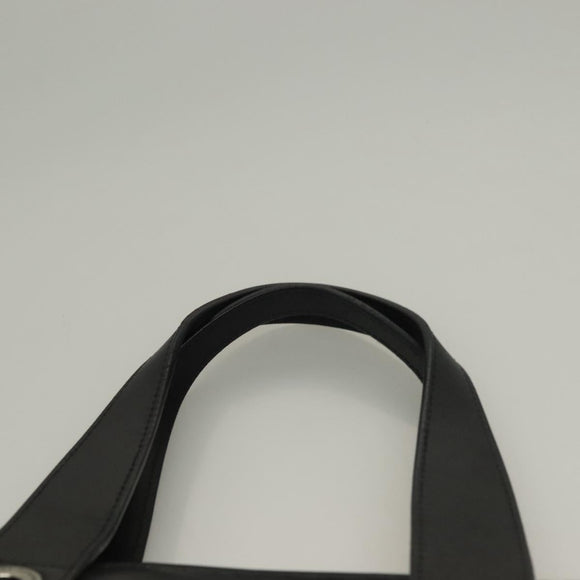 BURBERRY Tote Bag Canvas Beige Silver Auth bs27693