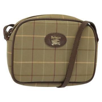 Burberrys Nova Check Shoulder Bag Canvas Beige Auth bs27696