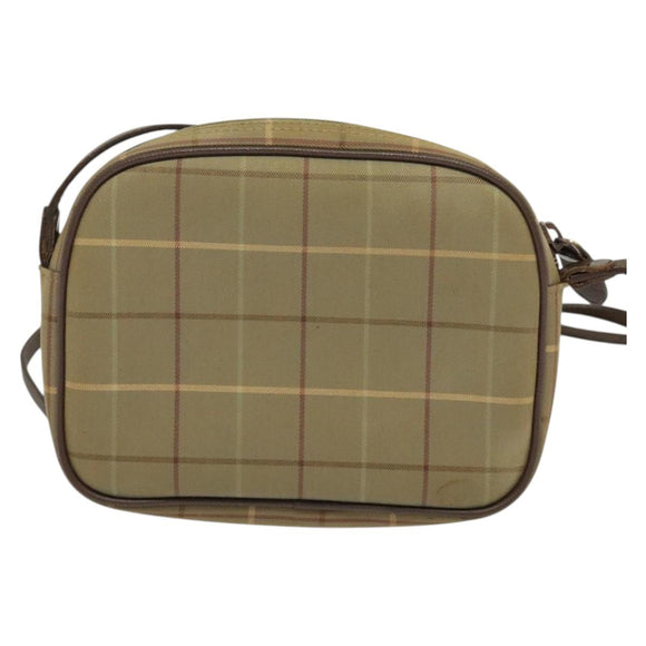 Burberrys Nova Check Shoulder Bag Canvas Beige Auth bs27696