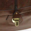 Burberrys Nova Check Boston Bag Canvas Beige Gold Auth bs27697-10