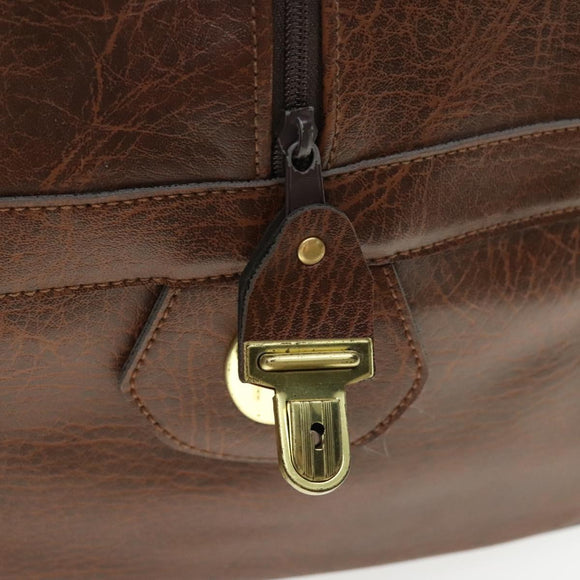 Burberrys Nova Check Boston Bag Canvas Beige Gold Auth bs27697