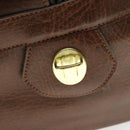 Burberrys Nova Check Boston Bag Canvas Beige Gold Auth bs27697-11