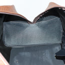 Burberrys Nova Check Boston Bag Canvas Beige Gold Auth bs27697-18