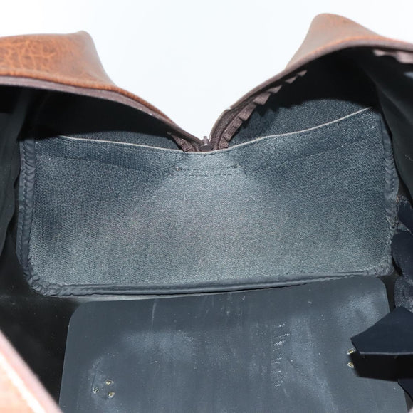 Burberrys Nova Check Boston Bag Canvas Beige Gold Auth bs27697