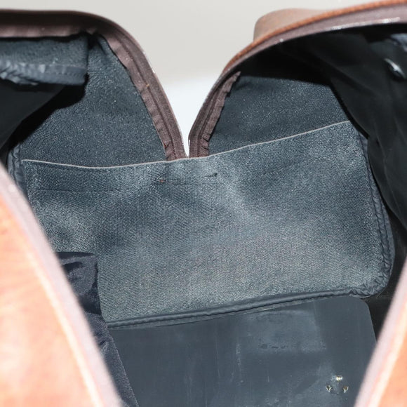 Burberrys Nova Check Boston Bag Canvas Beige Gold Auth bs27697