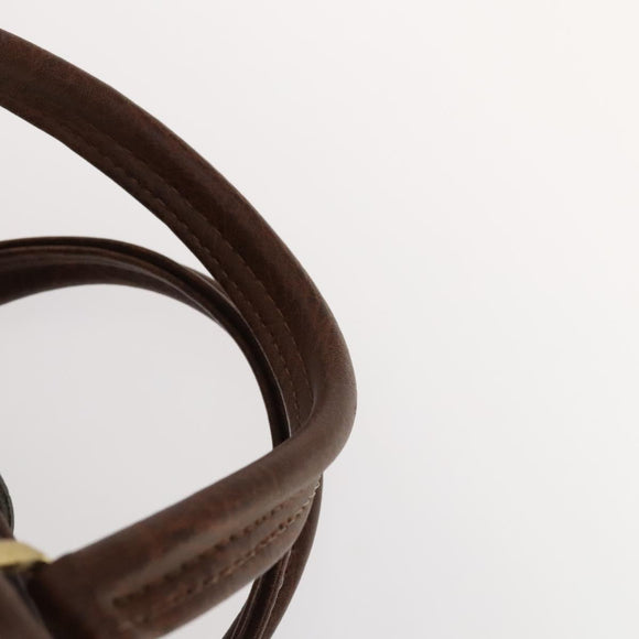 Burberrys Nova Check Boston Bag Canvas Beige Gold Auth bs27697