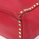 VALENTINO Valentino Rockstuds Hand Bag Leather Pink Gold Auth bs27703-15