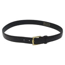 Christian Dior Belt Leather Black Gold Auth bs27707-1