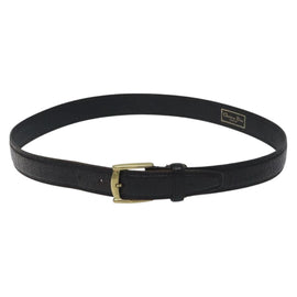 Christian Dior Belt Leather Black Gold Auth bs27707 - 0