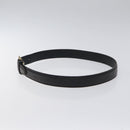 Christian Dior Belt Leather Black Gold Auth bs27707-4