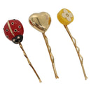 LOUIS VUITTON Kit Bullet Phrases Hair clip metal Gold M92349 LV Auth bs27708-1