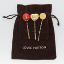 LOUIS VUITTON Kit Bullet Phrases Hair clip metal Gold M92349 LV Auth bs27708-14
