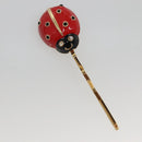 LOUIS VUITTON Kit Bullet Phrases Hair clip metal Gold M92349 LV Auth bs27708-4