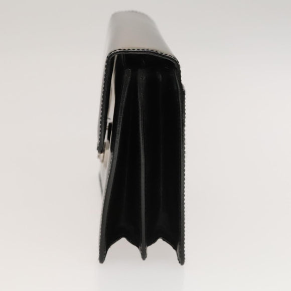 BALLY Bag Canvas Leather 3Set Black white Auth bs27713