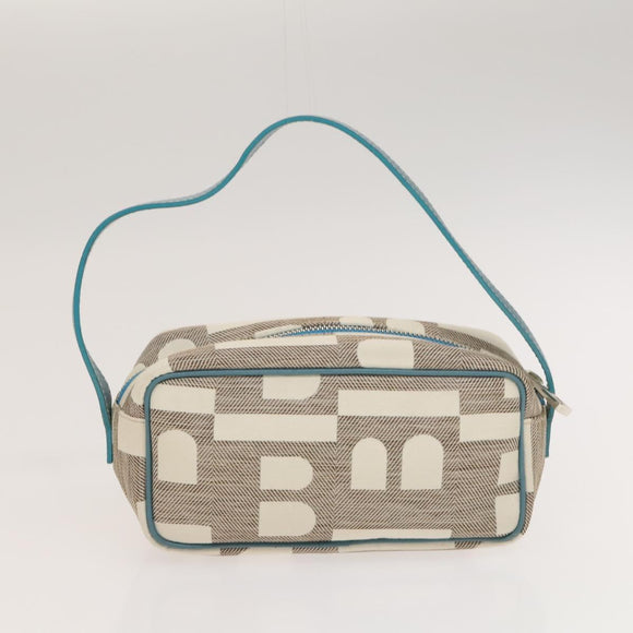 BALLY Bag Canvas Leather 3Set Black white Auth bs27713