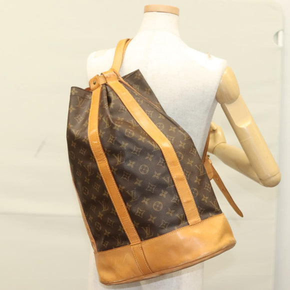 LOUIS VUITTON Monogram Randonnee GM Shoulder Bag M42244 LV Auth bs27732