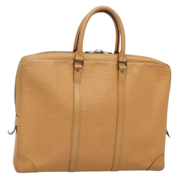 LOUIS VUITTON Epi Porte Documents Voyage Bag Winnipeg Beige LV Auth bs27743