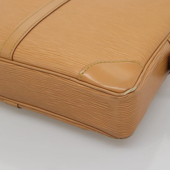 LOUIS VUITTON Epi Porte Documents Voyage Bag Winnipeg Beige LV Auth bs27743
