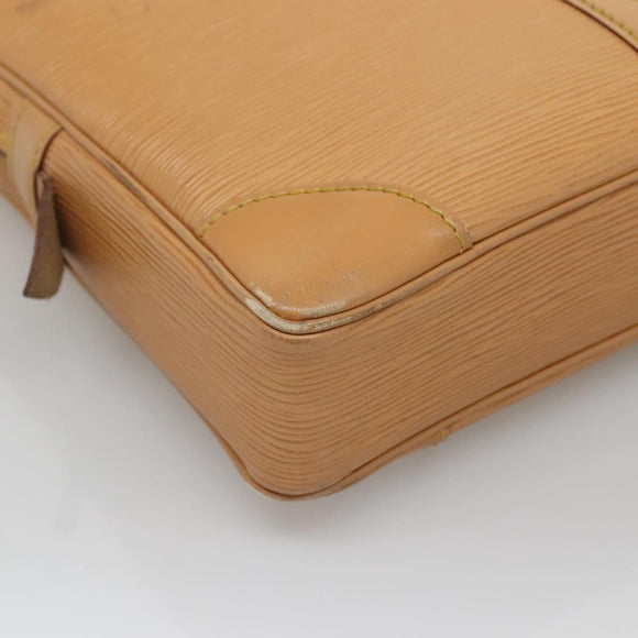 LOUIS VUITTON Epi Porte Documents Voyage Bag Winnipeg Beige LV Auth bs27743