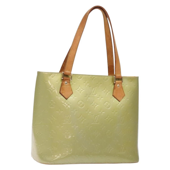 LOUIS VUITTON Monogram Vernis Houston Hand Bag Gris M91053 LV Auth bs27746