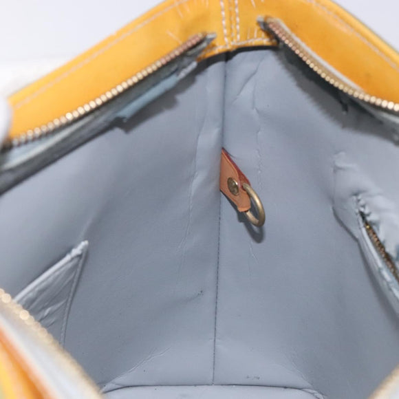 LOUIS VUITTON Monogram Vernis Houston Hand Bag Gris M91053 LV Auth bs27746