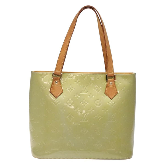 LOUIS VUITTON Monogram Vernis Houston Hand Bag Gris M91053 LV Auth bs27746